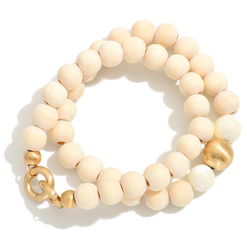 Set of 2 Beaded Stretch Bracelets