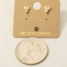 Load image into Gallery viewer, Mini Triple Opal Stud Earrings