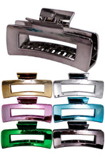 Load image into Gallery viewer, Metallic Wide Block Hair Claw Clip