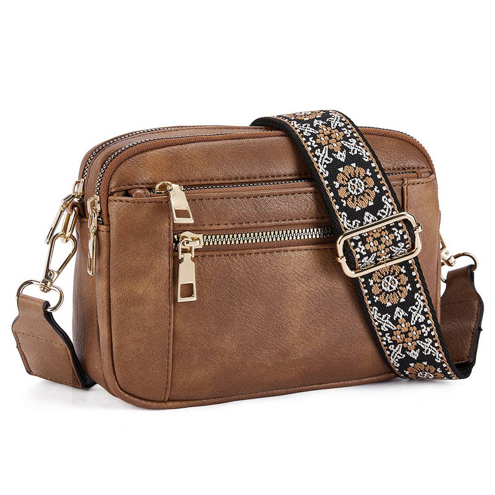 Multi Functional Zipper Crossbody Bag