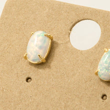 Load image into Gallery viewer, Gold Dipped Opal Stone Stud Earrings