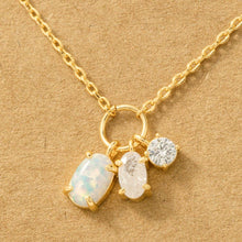 Load image into Gallery viewer, Dainty Opal Crystal Charm Necklace