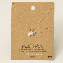 Load image into Gallery viewer, Dainty Opal Crystal Charm Necklace