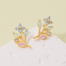 Load image into Gallery viewer, Gold Dipped Flower Leaf Earrings
