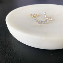 Load image into Gallery viewer, Cubic Scoop Earrings -Silver