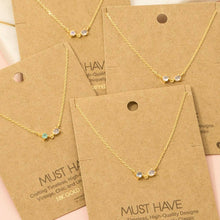 Load image into Gallery viewer, Gold Dipped Circle And Teardrop Cz Pendant Necklace: Pink
