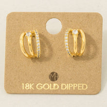 Load image into Gallery viewer, Layered Hoop Hug Earrings