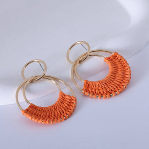 Bohemian Lafite Woven Earrings