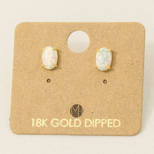 Load image into Gallery viewer, Gold Dipped Opal Stone Stud Earrings