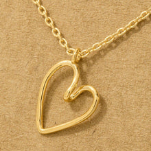 Load image into Gallery viewer, Gold Dipped Wire Heart Pendant Necklace