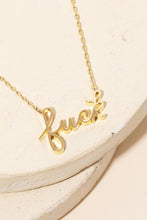 Load image into Gallery viewer, Handwritten Fuck Pendant Necklace