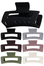 Load image into Gallery viewer, Matte Neutral Wide Block Hair Claw Clip