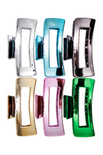 Load image into Gallery viewer, Metallic Wide Block Hair Claw Clip