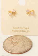 Load image into Gallery viewer, Gold Dipped Mini Bow Stud Earring