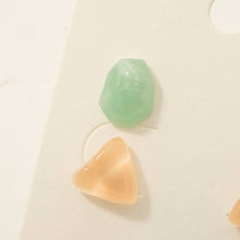 Load image into Gallery viewer, Green And Pink Abstract Stud Earrings Set