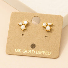 Load image into Gallery viewer, Mini Triple Rhinestone Stud Earring