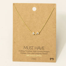 Load image into Gallery viewer, Gold Dipped Circle And Teardrop Cz Pendant Necklace: Pink