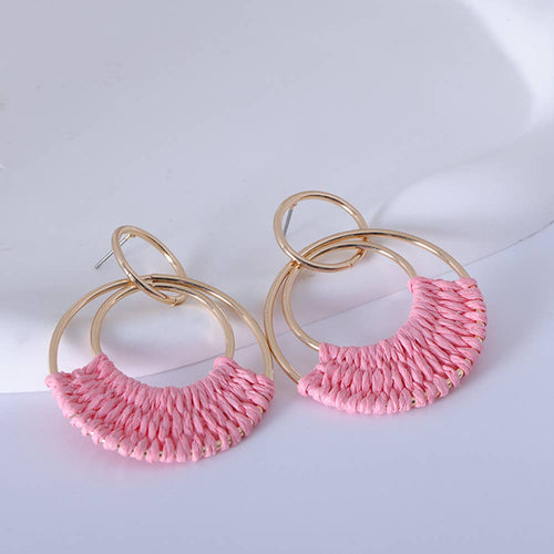Bohemian Lafite Woven Earrings