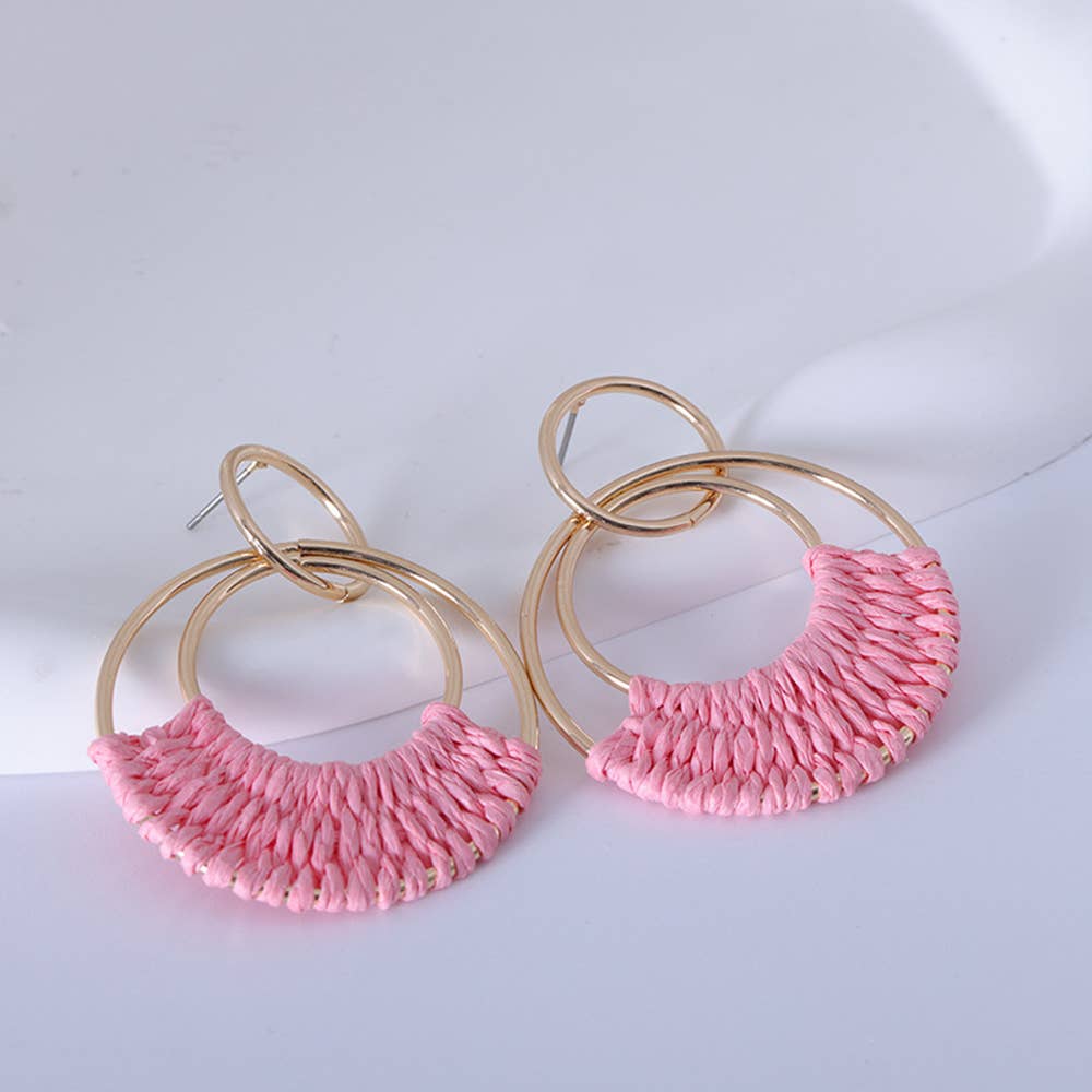 Bohemian Lafite Woven Earrings