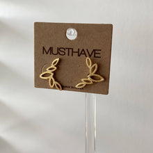 Load image into Gallery viewer, Almond Climber Earrings: Gold