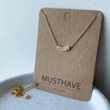 Load image into Gallery viewer, Bending Baguette Necklace: Rose Gold