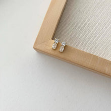 Load image into Gallery viewer, Circle and Oval Stud Earrings: Rose Gold