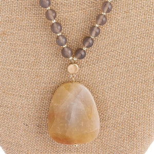 Natural Stone Pendant Necklace