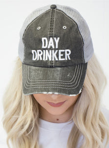 Day Drinker Embroidered Trucker Hat