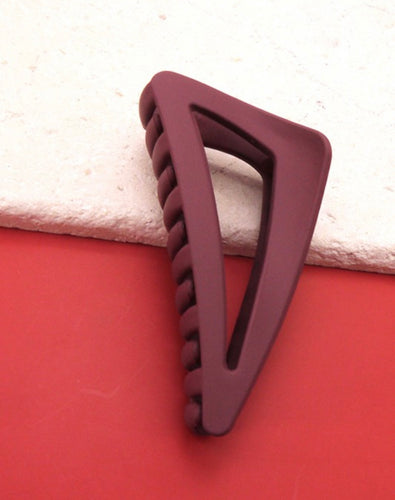 Matte Off-Triangle Hair Claw Clips- Mauve