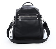 Load image into Gallery viewer, Jenn Convertible Vegan Leather Backpack- Black