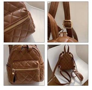 Carlie Quilted Mini Backpack Purse Handbag