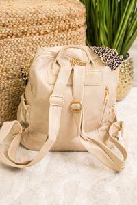 Madi Convertible Backpack Bag- Cream