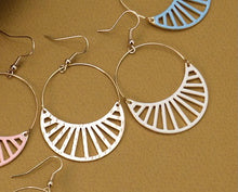 Load image into Gallery viewer, Half Moon Drop Earrings- Gold