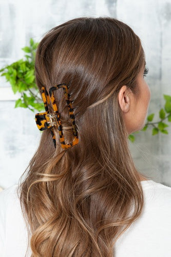 Extra Large Cellulose Hair Claw Clips- Brown Tort